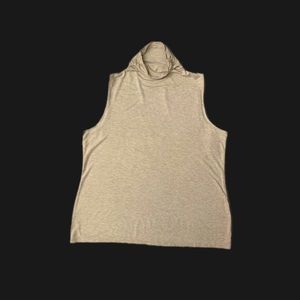 Women’s blouse tan sleeveless turtleneck size XL